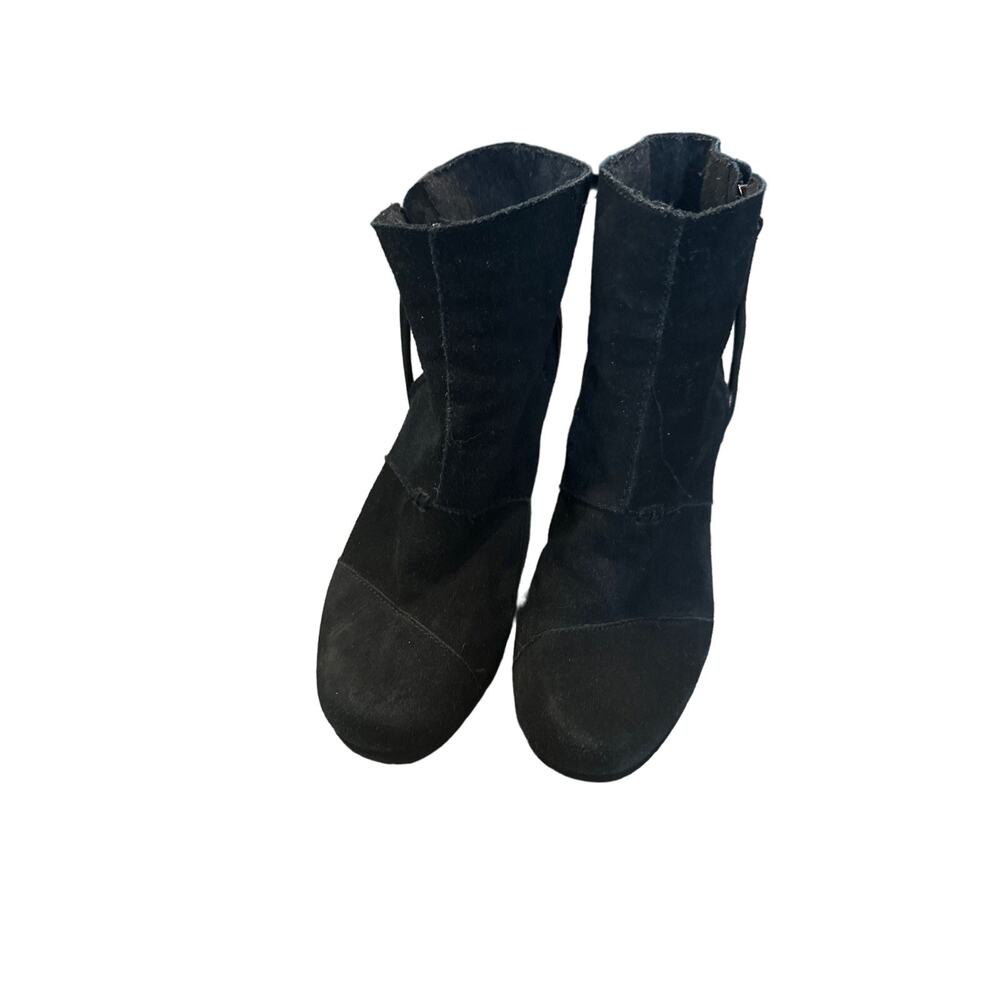 TOMS Desert Wedge Booties Black, Women’s 9 - Picture 2 of 5